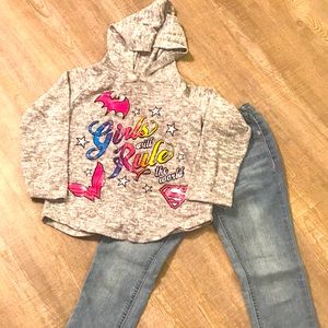 DC Superhero lightweight colorful hoody & jeans